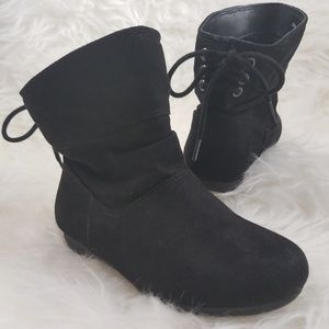 Faded Glory Toddler Black Dress Boots (SA4)